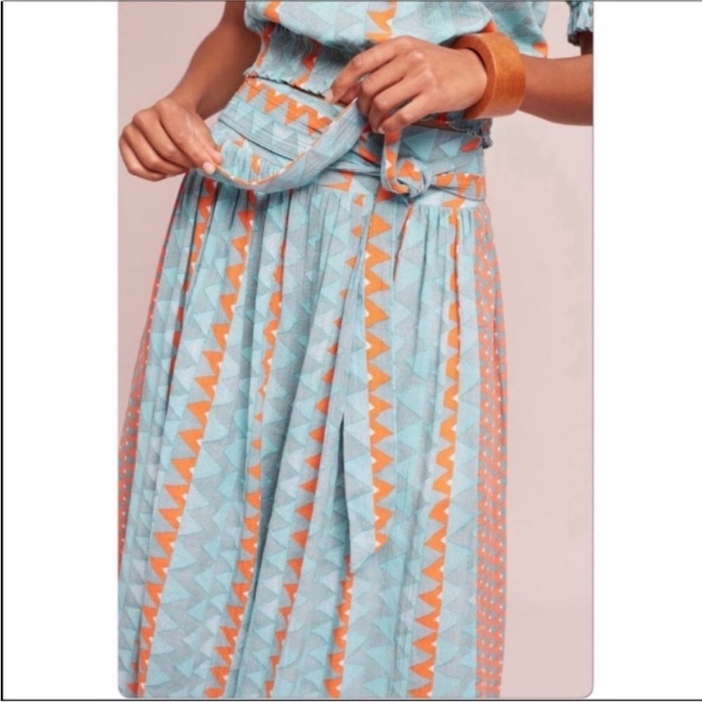Feather Bone Anthropologie Demetria Wide Leg Cropped Pants - Picture 3 of 9